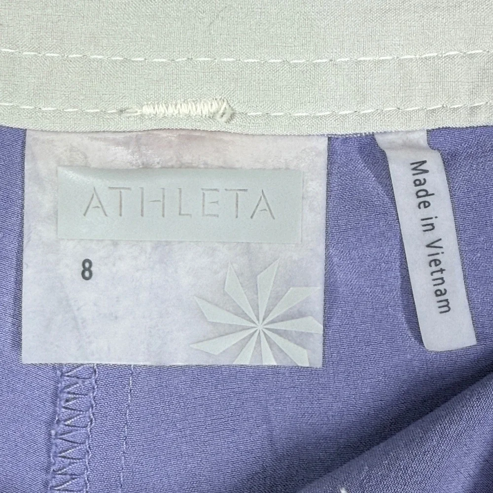 Athleta Skort Women 8 Purple Excellent Pleated Activewear Contrast Stitching - Picture 7 of 12